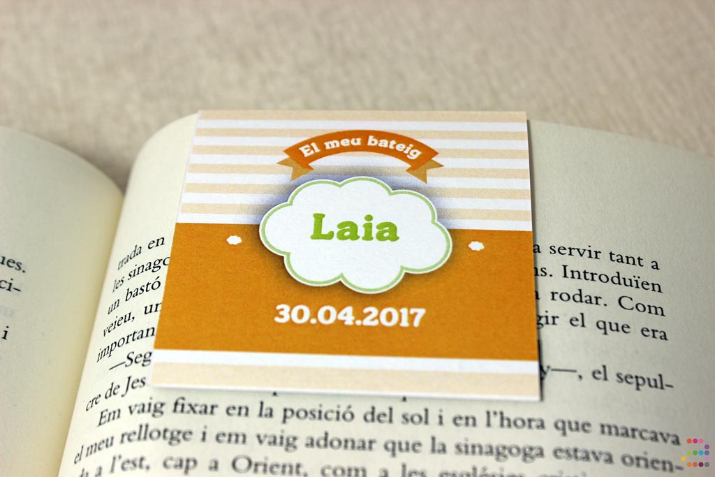 Punto de libro para bautizo Nube - Imagen 2