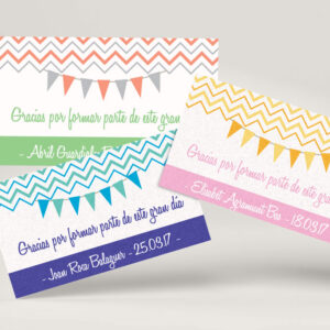 Tarjeta de agradecimiento Guirnalda ¡en papel plantable!