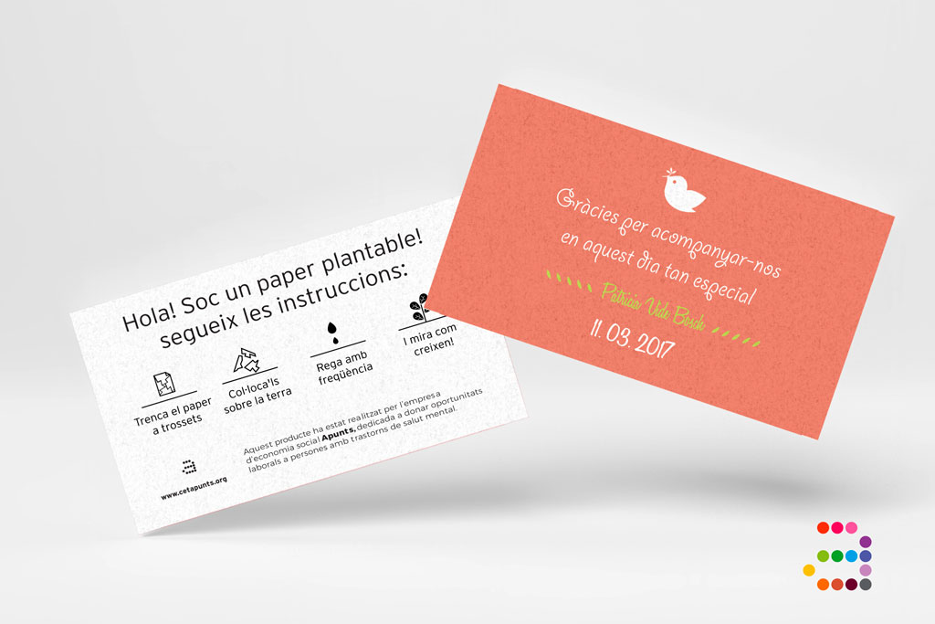 Tarjeta de agradecimiento para comunión Corona ¡en papel plantable! - Imagen 3