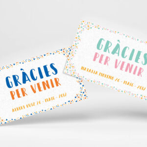Tarjeta de agradecimiento Confeti ¡en papel plantable!