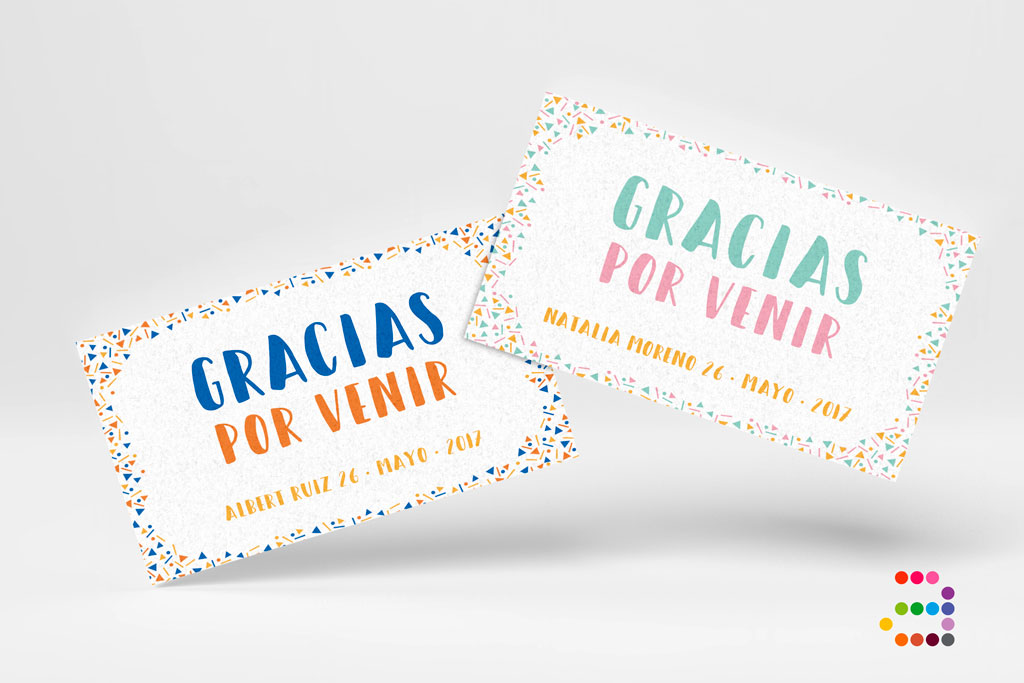Tarjeta de agradecimiento Confeti ¡en papel plantable! - Imagen 4