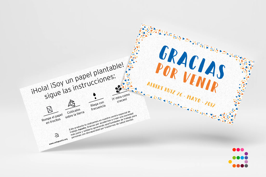Tarjeta de agradecimiento Confeti ¡en papel plantable! - Imagen 5