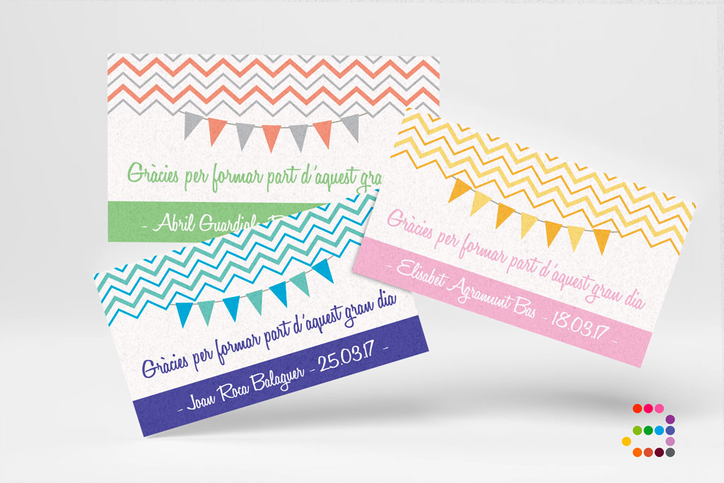 Tarjeta de agradecimiento Guirnalda ¡en papel plantable! - Imagen 5