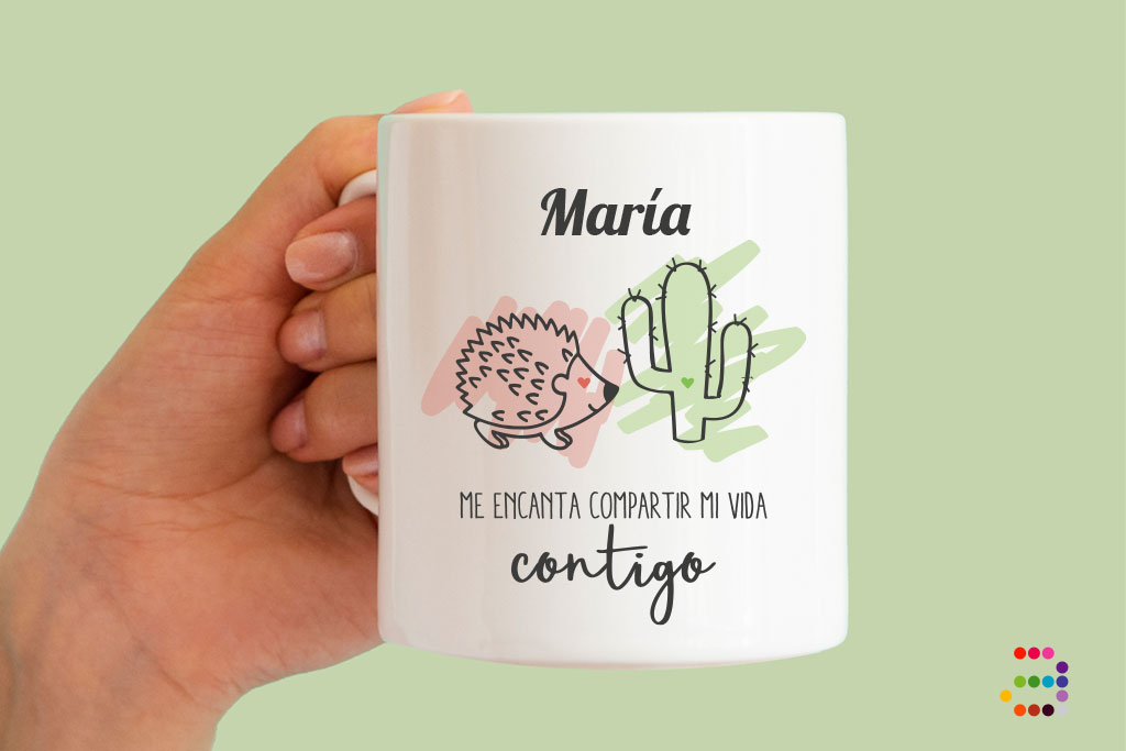 Taza con mensaje para parejas auténticas - Imagen 2