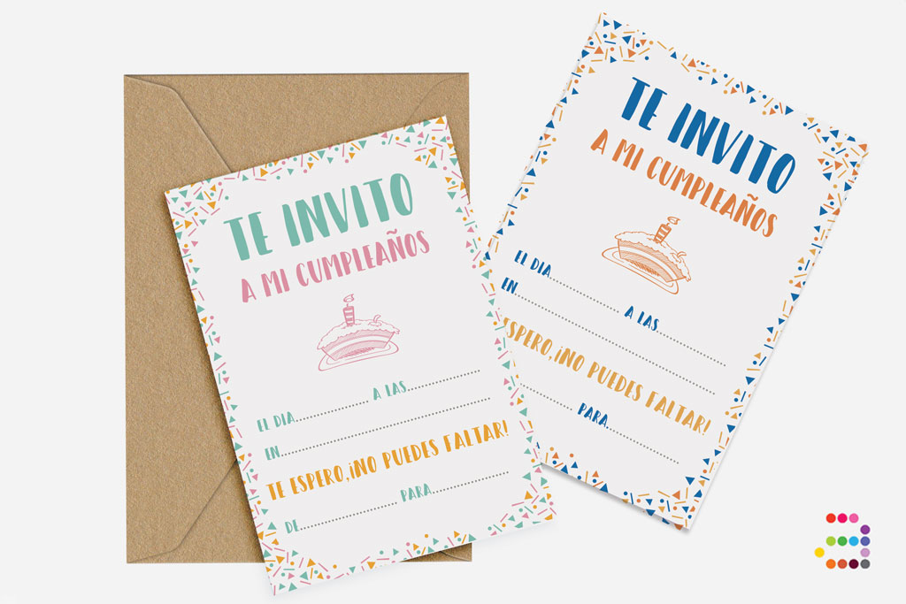 Invitación de cumpleaños Confeti - Imagen 2